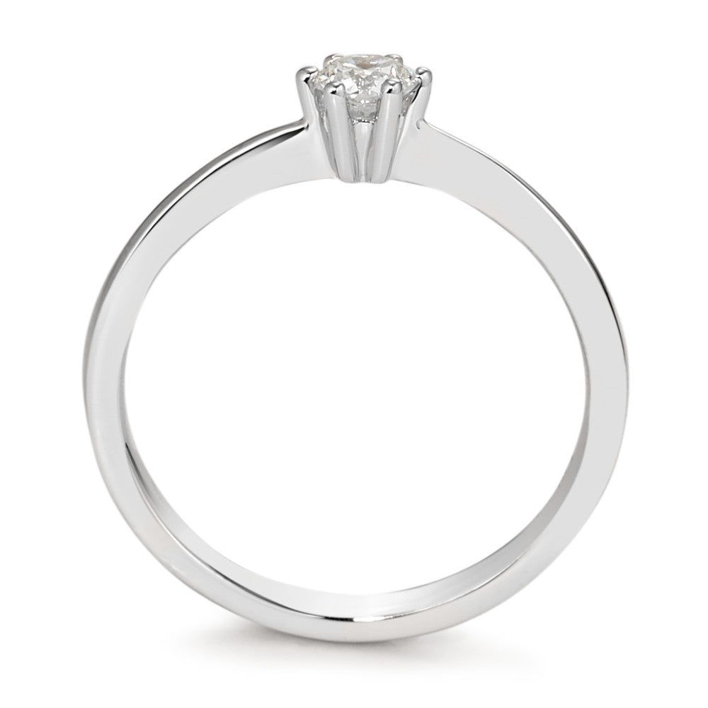 pierścionek zaręczynowy złoto białe 750/18 K Diament biały, 0.20 ct, [Brillant], w-si