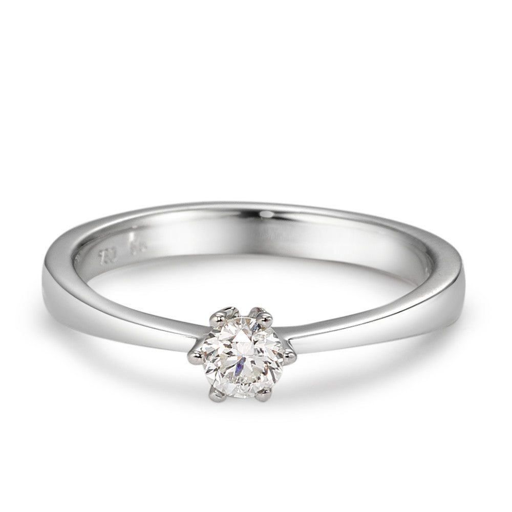 pierścionek zaręczynowy złoto białe 750/18 K Diament biały, 0.20 ct, [Brillant], w-si