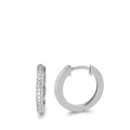 kolczyki koła zatrzaskowe złoto białe 750/18 K Diament 0.14 ct, 28 kamienie, w-si