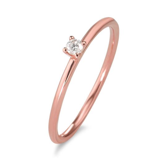 pierścionek zaręczynowy złoto czerwone 750/18 K Diament 0.05 ct, w-si