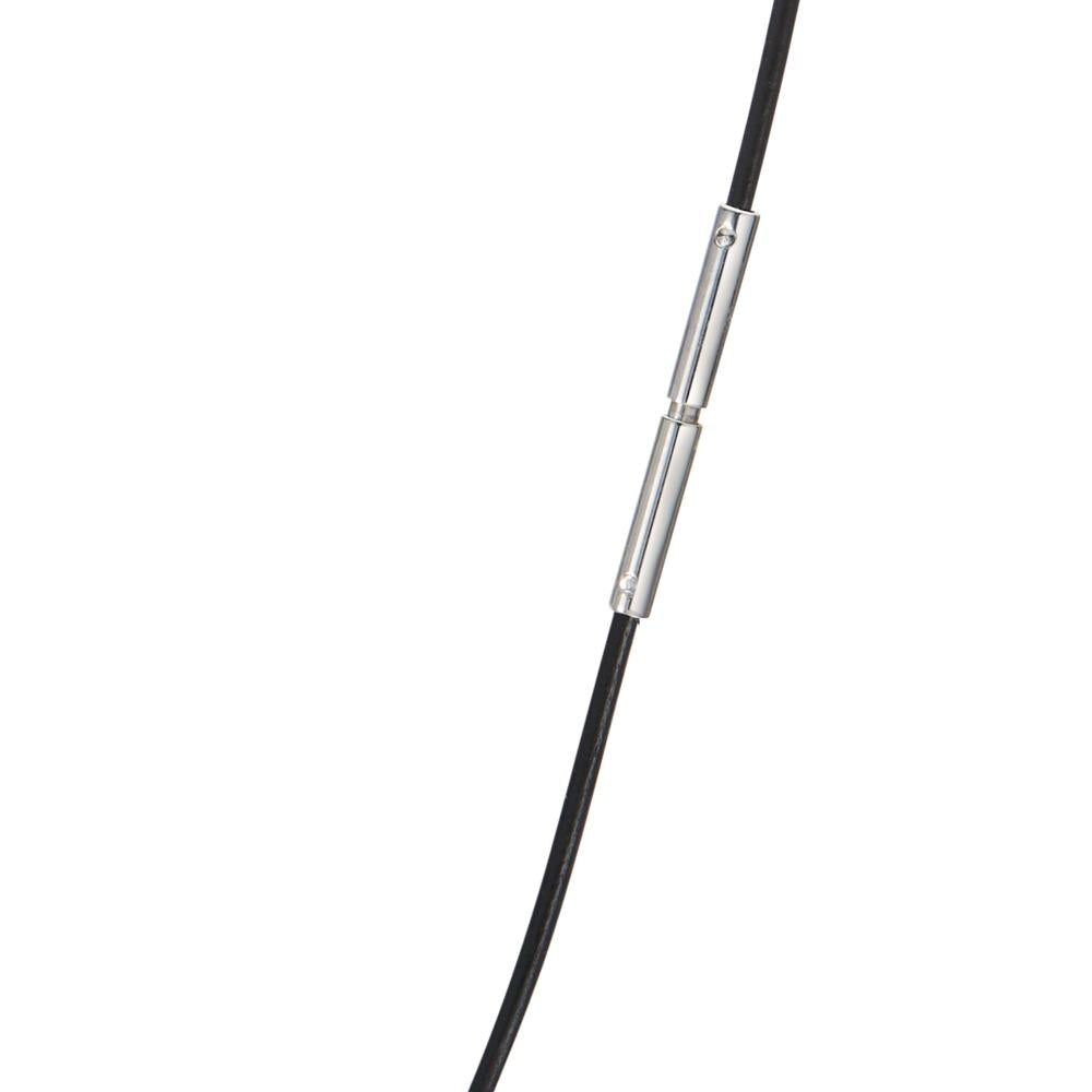 Naszyjnik skóra, stal nierdzewna 38 cm Ø1 mm