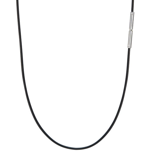 Naszyjnik skóra, stal nierdzewna 42 cm Ø1 mm