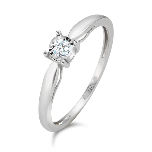 pierścionek zaręczynowy złoto białe 750/18 K Diament 0.08 ct, w-pi2