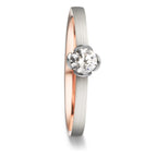 pierścionek zaręczynowy złoto czerwone 750/18 K, złoto białe 750/18 K Diament 0.25 ct, tw-vsi