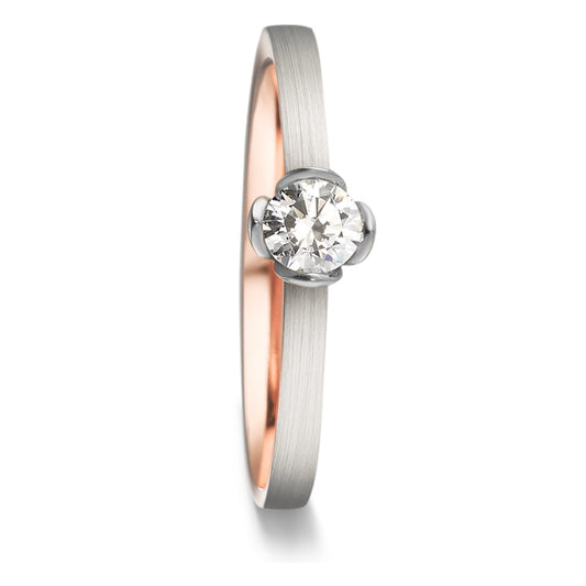 pierścionek zaręczynowy złoto czerwone 750/18 K, złoto białe 750/18 K Diament 0.25 ct, tw-vsi