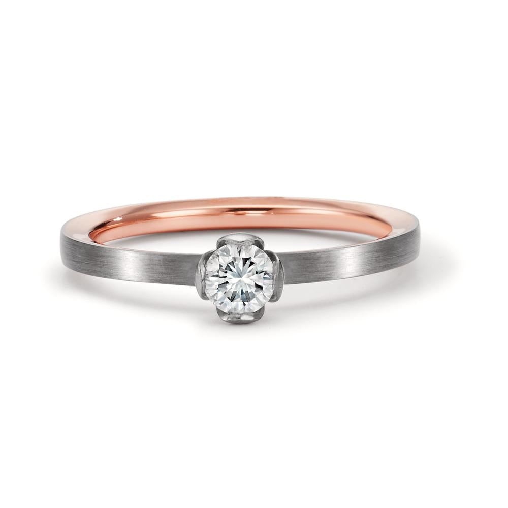 pierścionek zaręczynowy złoto czerwone 750/18 K, złoto białe 750/18 K Diament 0.25 ct, tw-vsi