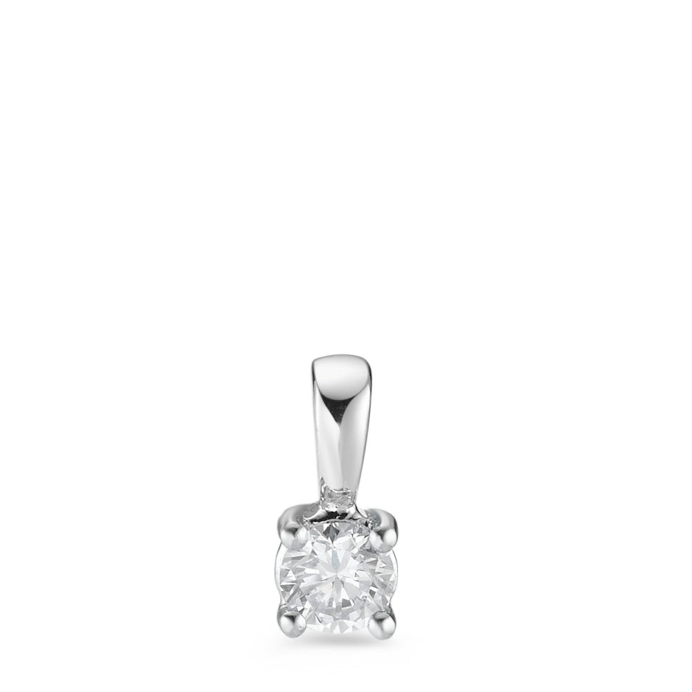 wisiorek złoto białe 750/18 K Diament biały, 0.25 ct, [Brillant], w-si Ø4 mm