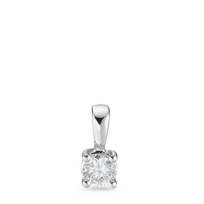 wisiorek złoto białe 750/18 K Diament biały, 0.25 ct, [Brillant], w-si Ø4 mm
