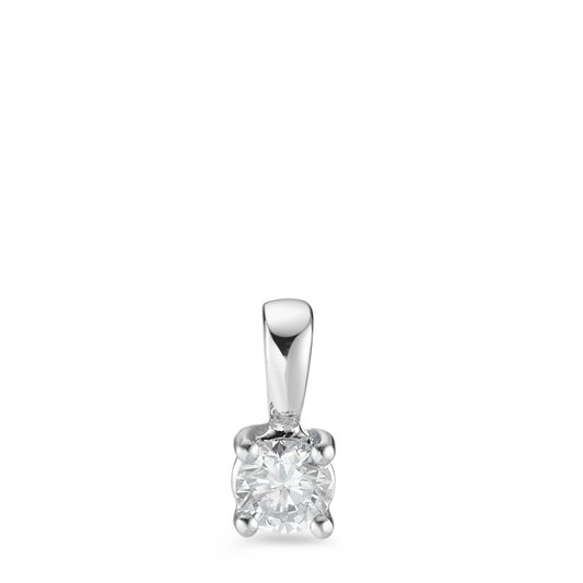 wisiorek złoto białe 750/18 K Diament biały, 0.25 ct, [Brillant], w-si Ø4 mm
