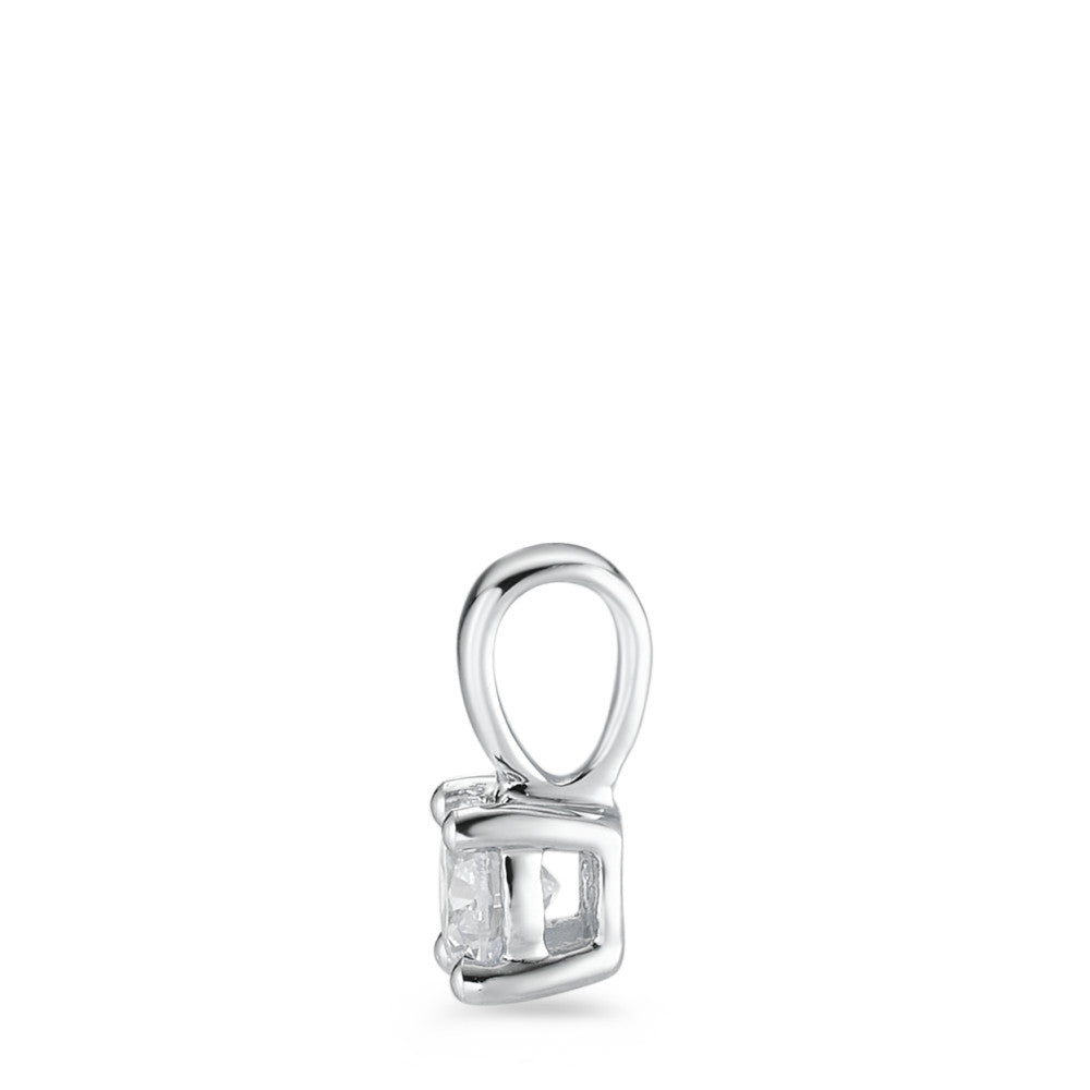 wisiorek złoto białe 750/18 K Diament biały, 0.25 ct, [Brillant], w-si Ø4 mm