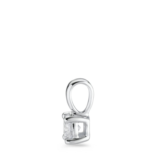 wisiorek złoto białe 750/18 K Diament biały, 0.25 ct, [Brillant], w-si Ø4 mm