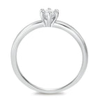 pierścionek zaręczynowy złoto białe 750/18 K Diament biały, 0.25 ct, [Brillant], w-si
