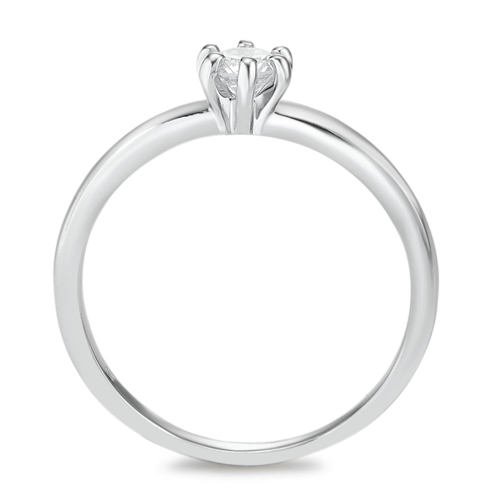 pierścionek zaręczynowy złoto białe 750/18 K Diament biały, 0.25 ct, [Brillant], w-si