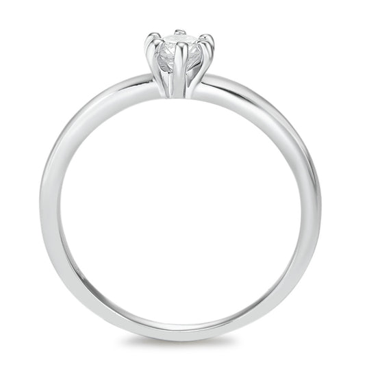 pierścionek zaręczynowy złoto białe 750/18 K Diament biały, 0.25 ct, [Brillant], w-si