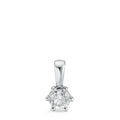 wisiorek złoto białe 750/18 K Diament biały, 0.25 ct, [Brillant], w-si Ø5 mm