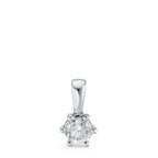 wisiorek złoto białe 750/18 K Diament biały, 0.25 ct, [Brillant], w-si Ø5 mm
