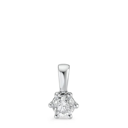 wisiorek złoto białe 750/18 K Diament biały, 0.25 ct, [Brillant], w-si Ø5 mm