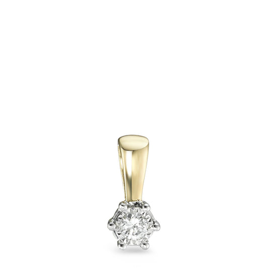 wisiorek złoto żółte 375/9 K Diament 0.05 ct, w-si dwubarwny