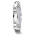 obrączka partnerska złoto białe 750/18 K Diament 0.11 ct, 11 kamienie, tw-vsi
