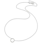 Naszyjnik złoto białe 750/18 K Diament 0.115 ct, w-si 42 cm Ø10 mm
