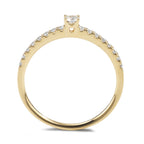 pierścionek zaręczynowy złoto żółte 750/18 K Diament 0.25 ct, 17 kamienie, w-si