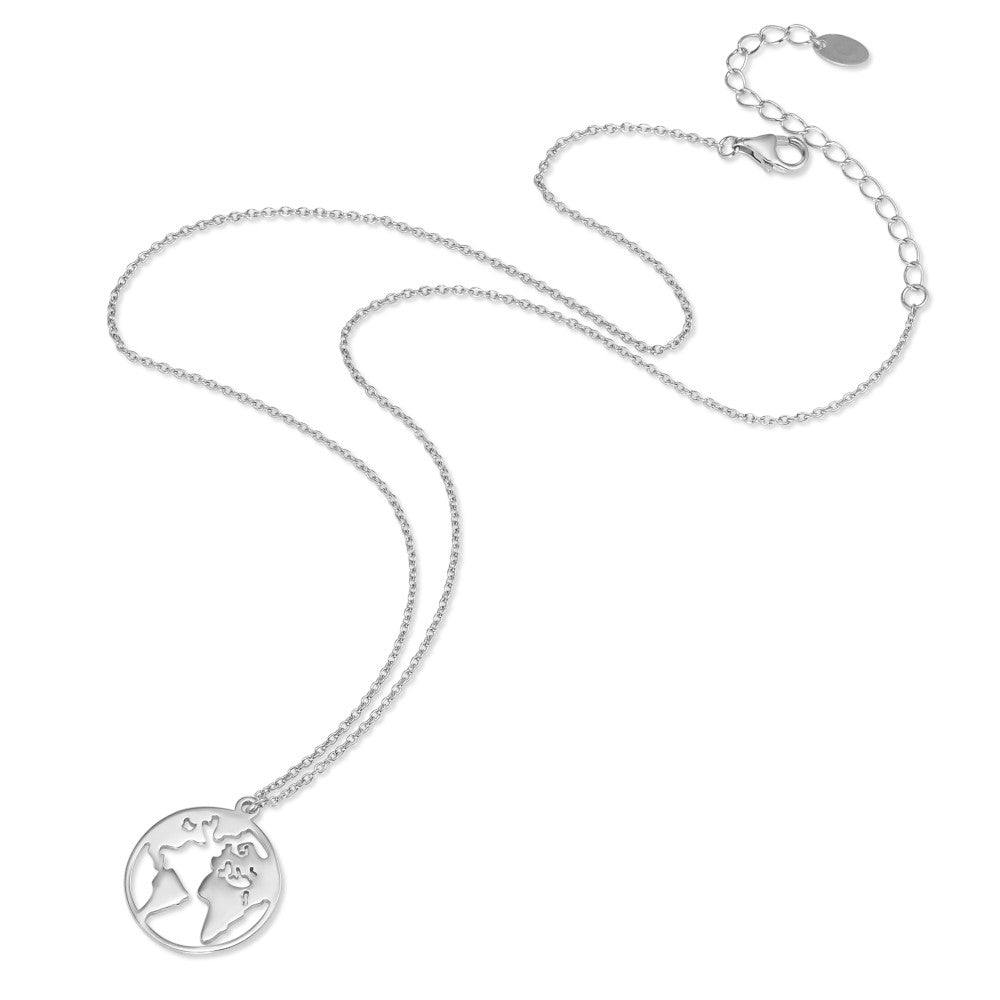 Naszyjnik srebro rodowany glob 40-45 cm Ø18 mm