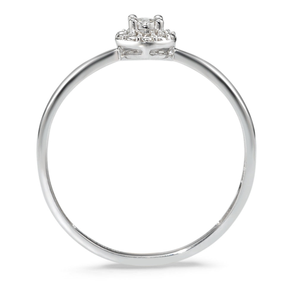 pierścionek zaręczynowy złoto białe 750/18 K Diament 0.02 ct, w-si