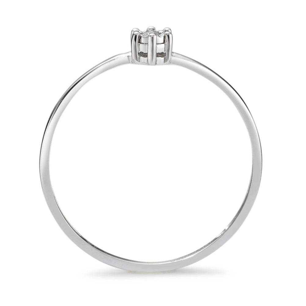 pierścionek zaręczynowy złoto białe 750/18 K Diament 0.02 ct, w-si