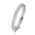 pierścionek pamięci złoto białe 750/18 K Diament 0.08 ct, 16 kamienie, tw-vsi