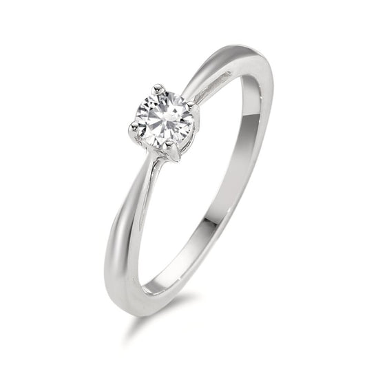 pierścionek zaręczynowy złoto białe 750/18 K Diament 0.25 ct, w-si