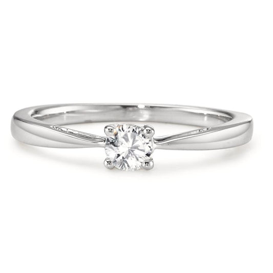 pierścionek zaręczynowy złoto białe 750/18 K Diament 0.25 ct, w-si