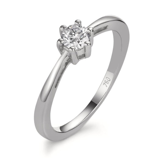 pierścionek zaręczynowy złoto białe 750/18 K Diament 0.25 ct, w-si
