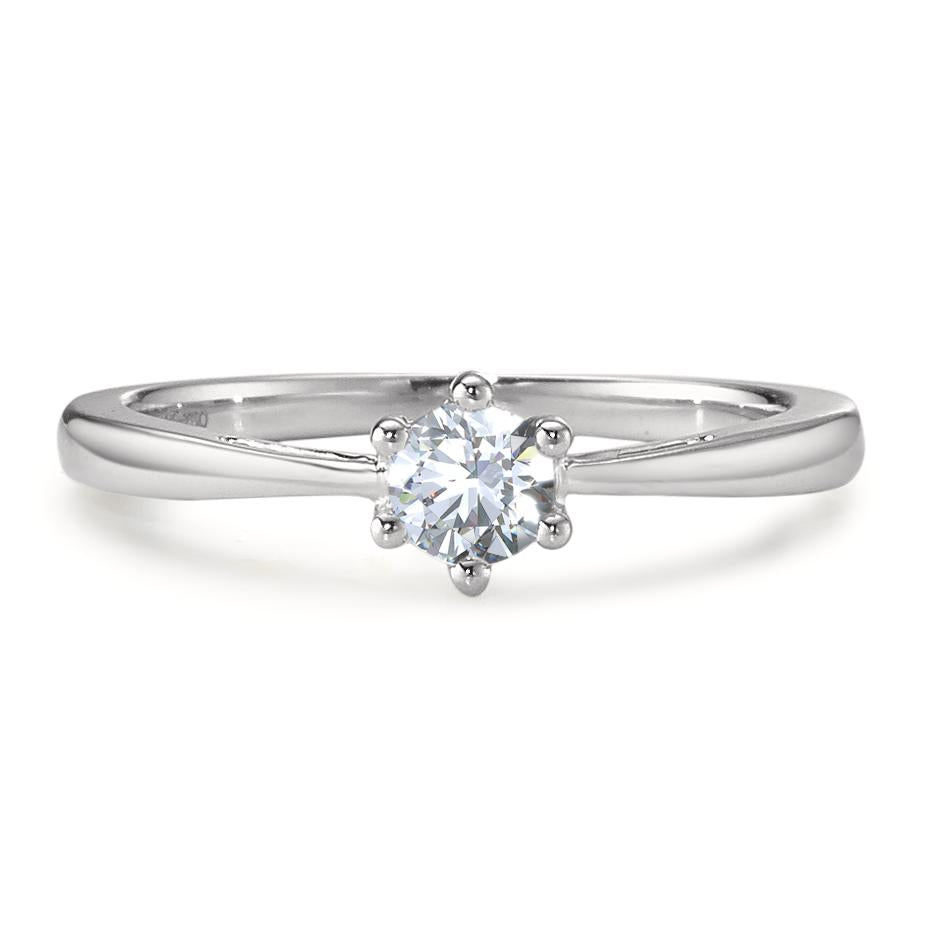 pierścionek zaręczynowy złoto białe 750/18 K Diament 0.25 ct, w-si