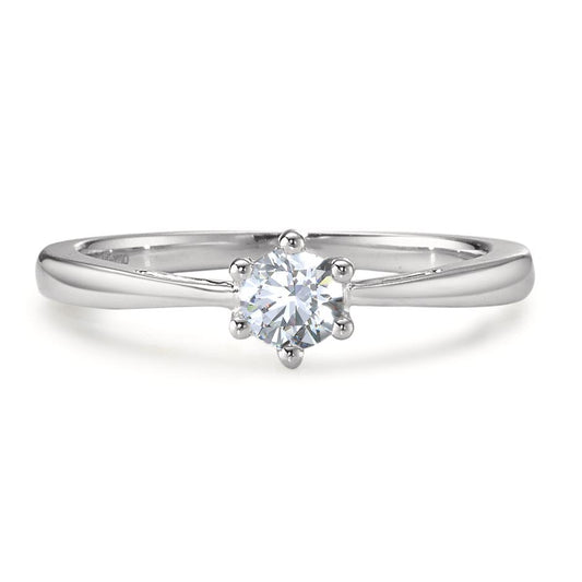 pierścionek zaręczynowy złoto białe 750/18 K Diament 0.25 ct, w-si