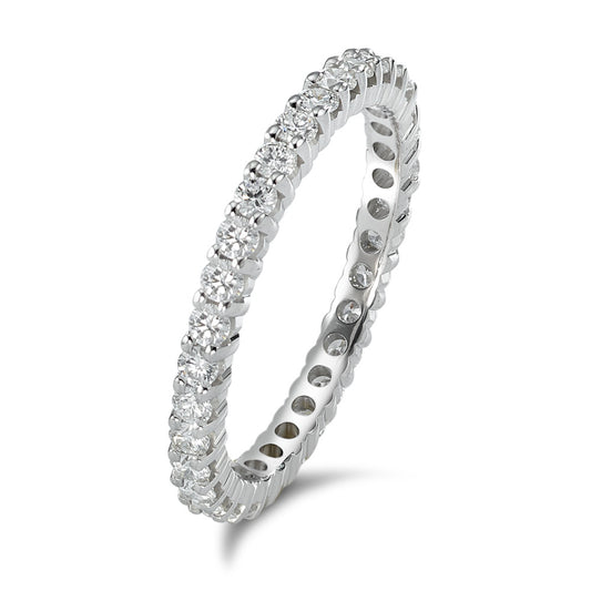 pierścionek pamięci złoto białe 750/18 K Diament 0.75 ct, w-si