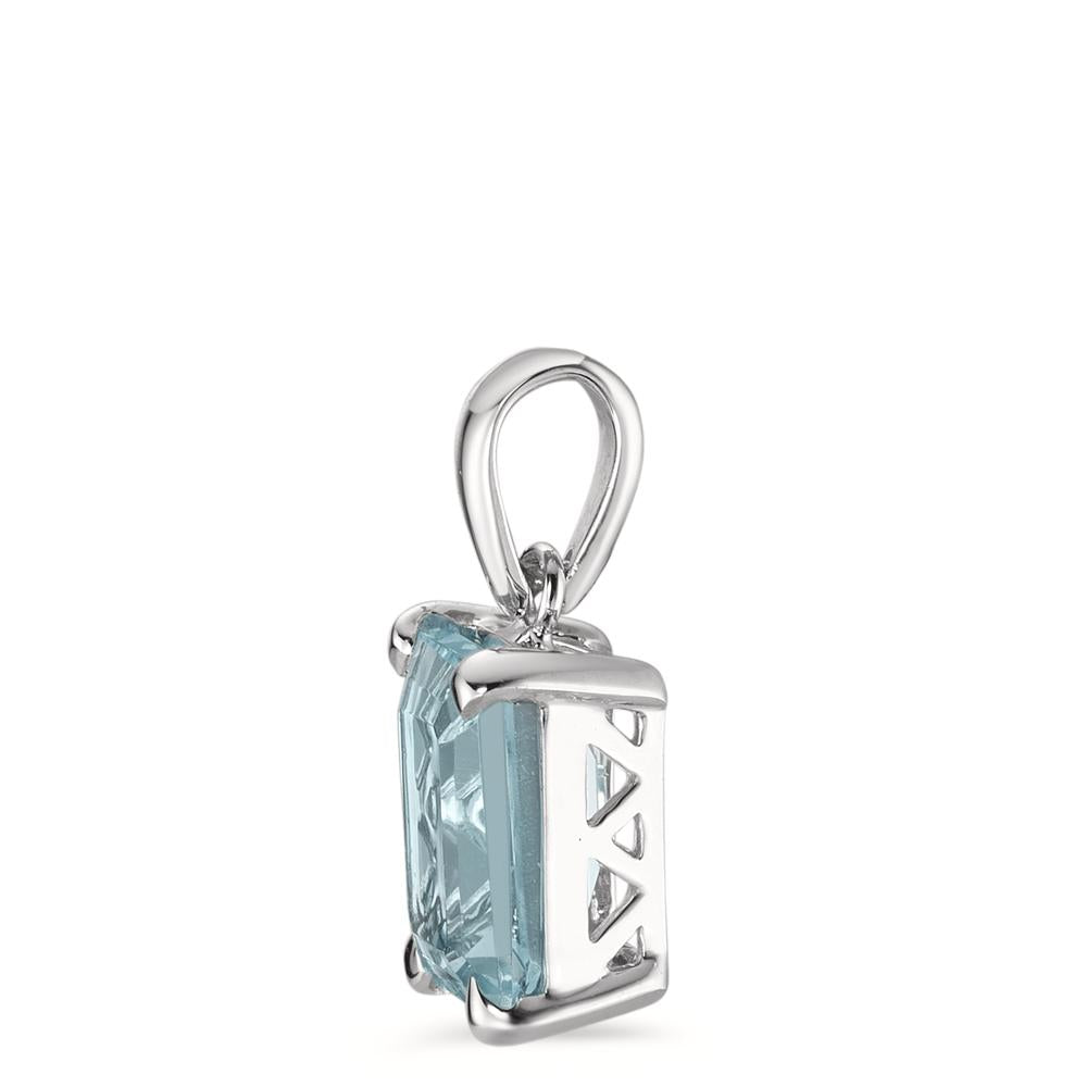 wisiorek złoto białe 750/18 K Topaz niebieski