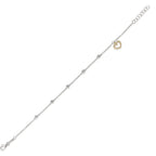bransoletka złoto białe 750/18 K, złoto żółte 750/18 K Cyrkonia Serce 16.5-18.5 cm