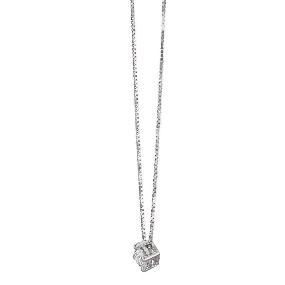 Naszyjnik złoto białe 750/18 K Diament 0.15 ct, w-si 42 cm Ø3.5 mm