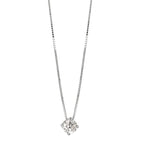 Naszyjnik złoto białe 750/18 K Diament 0.25 ct, w-si 42 cm Ø4 mm