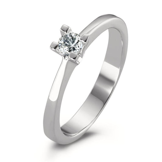 pierścionek zaręczynowy złoto białe 750/18 K Diament 0.15 ct, w-si