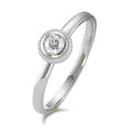 pierścionek złoto białe 750/18 K Diament 0.15 ct, w-si