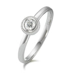 pierścionek złoto białe 750/18 K Diament 0.15 ct, w-si