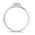 pierścionek złoto białe 750/18 K Diament 0.15 ct, w-si
