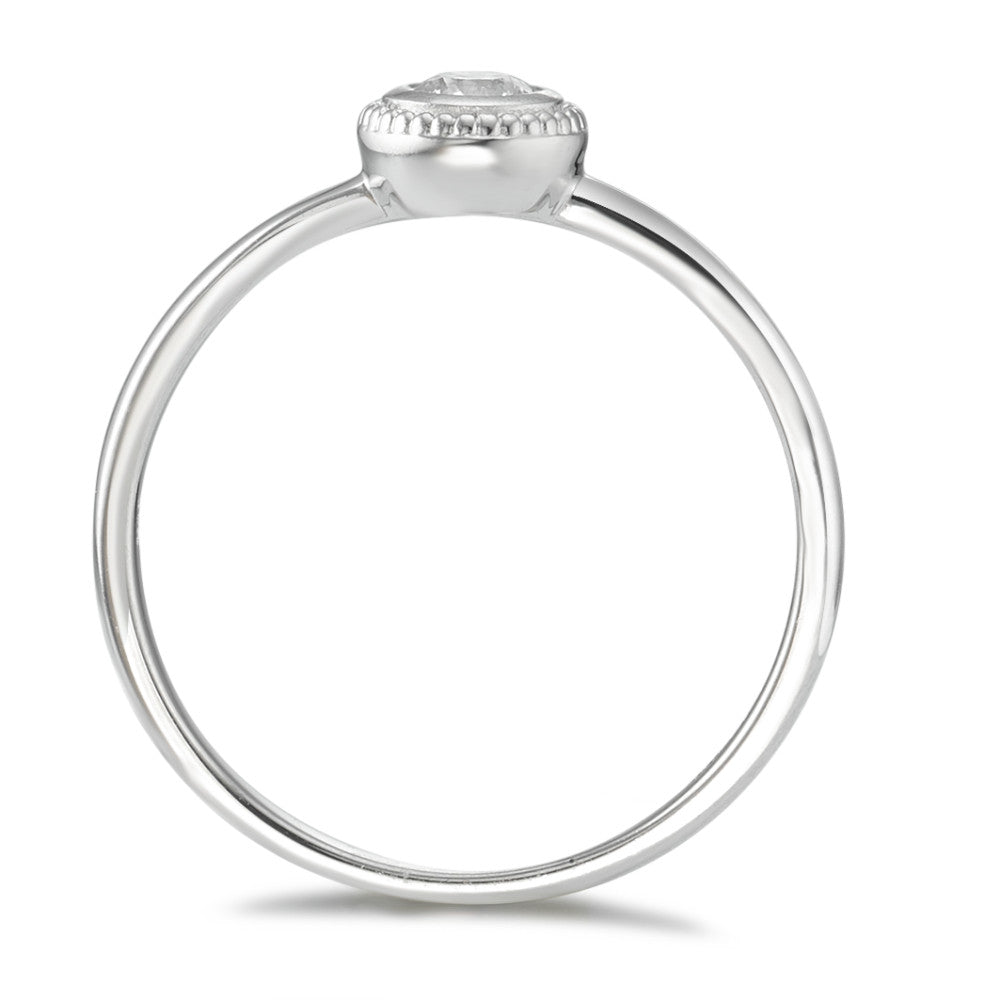 pierścionek złoto białe 750/18 K Diament 0.15 ct, w-si