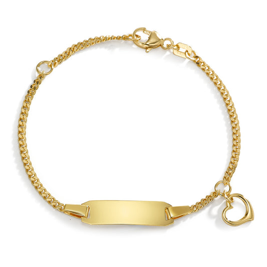 bransoletka z grawerem złoto żółte 750/18 K Serce 12-14 cm