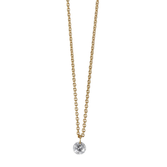 Naszyjnik złoto żółte 750/18 K Diament 0.06 ct 42 cm
