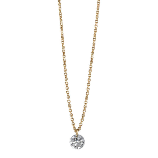 Naszyjnik złoto żółte 750/18 K Diament 0.15 ct 42 cm