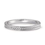 pierścionek pamięci złoto białe 750/18 K Diament biały, 0.50 ct, 155 kamienie, w-si
