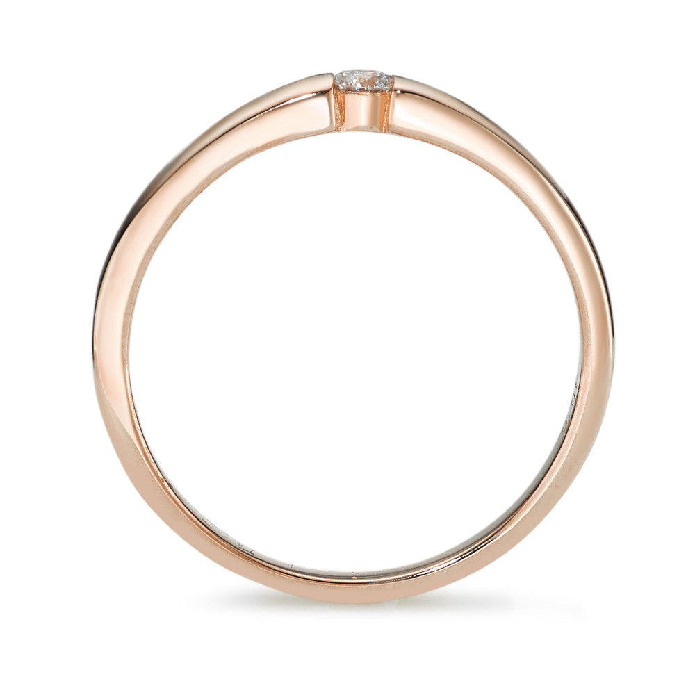 pierścionek zaręczynowy złoto czerwone 585/14 K Diament 0.06 ct, w-si