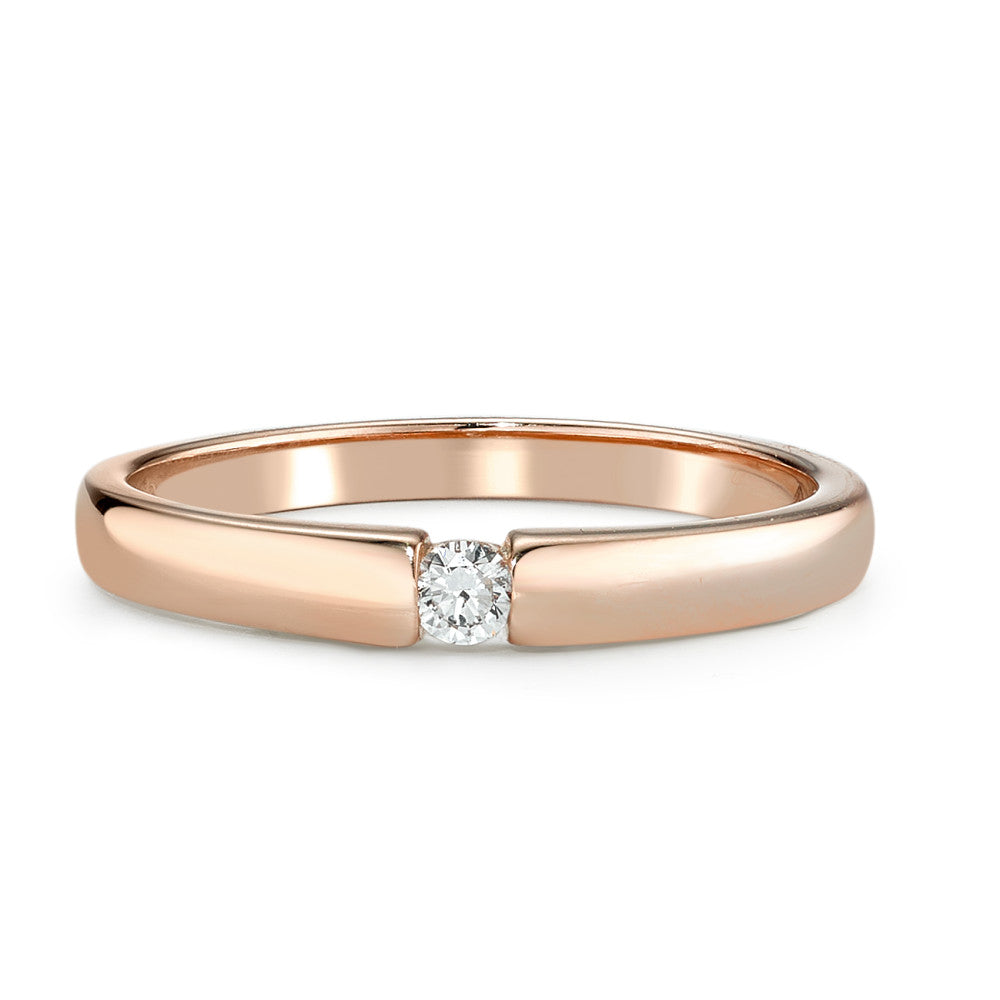 pierścionek zaręczynowy złoto czerwone 585/14 K Diament 0.06 ct, w-si